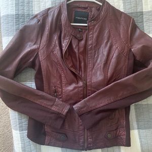 Deep Burgundy Leather Jacket